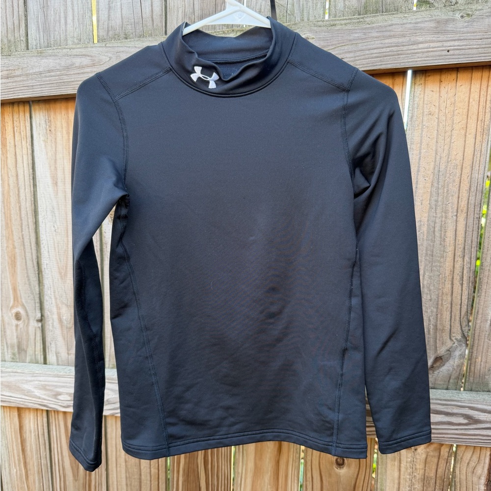 Youth Under Armour Black Long Sleeve compression Shirt